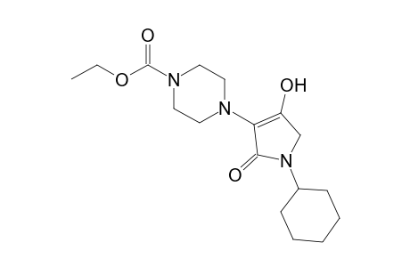 1-Piperazinecarboxylic acid, 4-(1-cyclohexyl-2,5-dihydro-4-hydroxy-2-oxo-1H-pyrrol-3-yl)-, ethyl ester