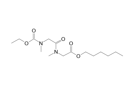 Sarcosylsarcosine, N-ethoxycarbonyl-, hexyl ester