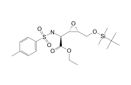 ETHYL-(2S,2'S,3'S)-(+)-[3'-(TERT.-BUTYLDIMETHYLSILYLOXYMETHYL)-OXIRAN-2'-YL)-TOSYLAMINOACETATE