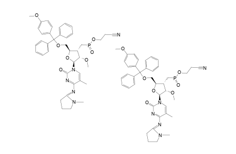 3'-DEOXY-3'-C-[[(2-CYANOETHOXY)-PHOSPHINYL]-METHYL]-5'-O-(4-METHOXYTRITYL)-2'-O-METHYL-4-N-(N-METHYLPYRROLIDIN-2-YLIDENE)-5-METHYLCYTIDINE