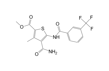 methyl 4-(aminocarbonyl)-3-methyl-5-{[3-(trifluoromethyl)benzoyl]amino}-2-thiophenecarboxylate