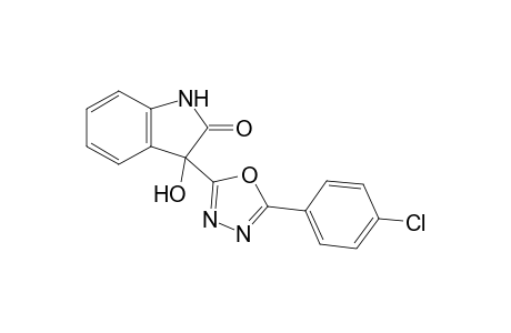 3-Hydroxy-3-[5-(4-chlorophenyl)-1,3,4-oxadiazol-2-yl]-1,3-dihydro-2H-indol-2-one