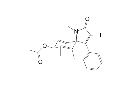 (5R,8S)-3-iodo-1,6,7-trimethyl-2-oxo-4-phenyl-1-azaspiro[4.5]deca-3,6,9-trien-8-yl acetate