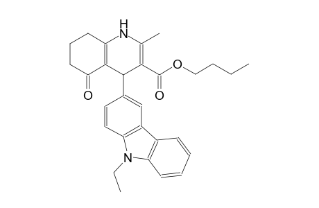 butyl 4-(9-ethyl-9H-carbazol-3-yl)-2-methyl-5-oxo-1,4,5,6,7,8-hexahydro-3-quinolinecarboxylate