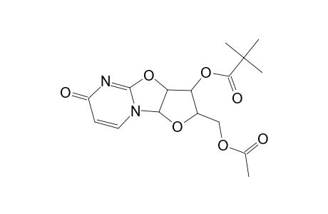 Propanoic acid, 2,2-dimethyl-, 2-[(acetyloxy)methyl]-2,3,3a,9a-tetrahydro-6-oxo-6H-furo[2',3':4,5]oxazolo[3,2-a]pyrimidin-3-yl ester, [2R-(2.alpha.,3.beta.,3a.beta.,9a.beta.)]-