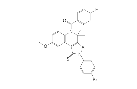 2-(4-bromophenyl)-5-(4-fluorobenzoyl)-8-methoxy-4,4-dimethyl-1H,2H,4H,5H-[1,2]thiazolo[5,4-c]quinoline-1-thione