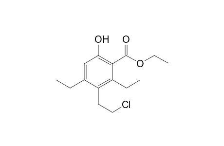 Ethyl 4-(2-chloroethyl)-1-hydroxy-3,5-diethyl-2-benzoate