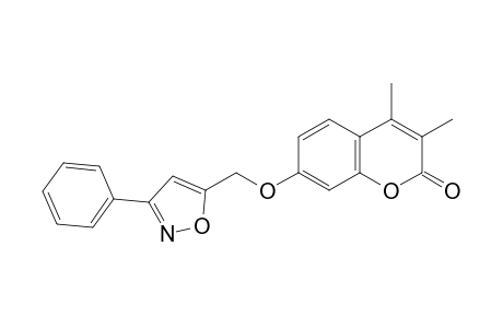 2H-1-Benzopyran-2-one, 3,4-dimethyl-7-[(3-phenyl-5-isoxazolyl)methoxy]-