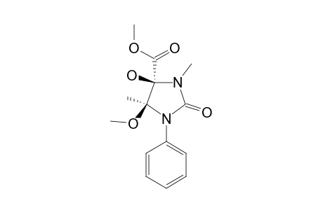 METHYL-4-HYDROXY-5-METHOXY-3,5-DIMETHYL-2-OXO-1-PHENYL-2,3,4,5-TETRAHYDRO-1H-IMIDAZOLE-4-CARBOXYLATE