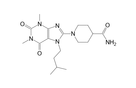 1-(7-isopentyl-1,3-dimethyl-2,6-dioxo-2,3,6,7-tetrahydro-1H-purin-8-yl)-4-piperidinecarboxamide