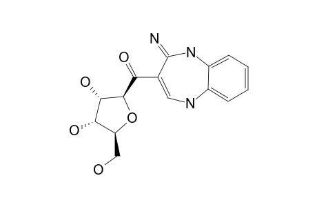 2-IMINO-3-[1-(BETA-D-RIBOFURANOSYL)-OXO]-1H,5H-1,5-BENZODIAZEPINE