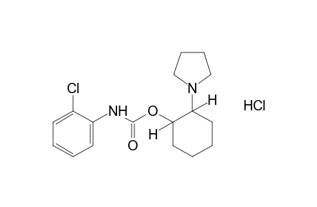 trans-o-chlorocarbanilic acid, 2-(1-pyrrolidinyl)cyclohexyl ester, monohydrochloride