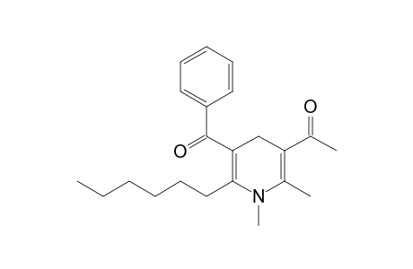 5-Acetyl-3-benzoyl-1,4-dihydro-2-hexyl-1,6-dimethylpyridine