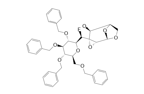 #(+)-8;1,6:2,3-DIANHYDRO-3-C-[(1R)-2,6-ANHYDRO-3,4,5,7-TETRA-O-BENZYL-1-DEOXY-1-FLUORO-D-GLYCERO-D-GULO-HEPTITOL-1-C-YL]-BETA-D-GULOPYRANOSE