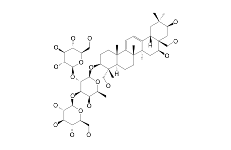 #2;CLINOPODISIDE-III;3-BETA,16-BETA,21-BETA,23,28-PENTAHYDROXY-OLEAN-9(11),12(13)-DIENE-3-YL-[BETA-D-GLUCOPYRANOSYL-(1->2)]-[BETA-D-GLUCOPYRANOSYL-(1->3)]-BETA