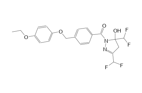 3,5-bis(difluoromethyl)-1-{4-[(4-ethoxyphenoxy)methyl]benzoyl}-4,5-dihydro-1H-pyrazol-5-ol