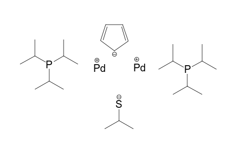Mu-(Cyclopentadienyl)-Mu-(isopropylthiolato)-bis(triisopropylphosphan)dipalladium(I)