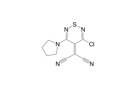 2-(3-Chloranyl-5-pyrrolidin-1-yl-1,2,6-thiadiazin-4-ylidene)propanedinitrile