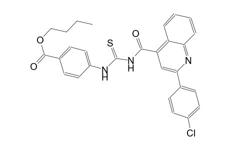 butyl 4-{[({[2-(4-chlorophenyl)-4-quinolinyl]carbonyl}amino)carbothioyl]amino}benzoate