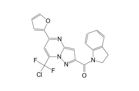 pyrazolo[1,5-a]pyrimidine, 7-(chlorodifluoromethyl)-2-[(2,3-dihydro-1H-indol-1-yl)carbonyl]-5-(2-furanyl)-