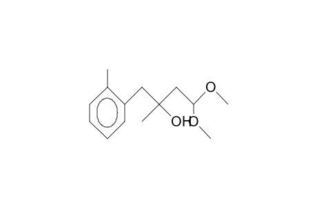 1-(4,4-Dimethoxy-2-hydroxy-2-methyl-butyl)-2-methyl-benzene