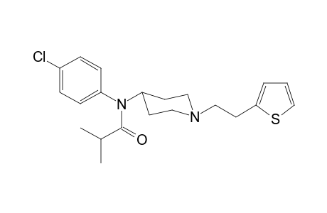 N-(4-Chlorophenyl)-N-(1-[(2-thiophen-2-yl)ethyl]piperidin-4-yl)isobutyramide