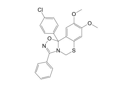 10B-(4-CHLOROPHENYL)-8,9-DIMETHOXY-3-PHENYL-1,2,4-OXADIAZOLO-[4,5-C]-[1,3]-BENZOTHIAZINE