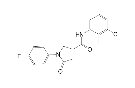 N-(3-chloro-2-methylphenyl)-1-(4-fluorophenyl)-5-oxo-3-pyrrolidinecarboxamide