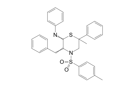 3-Benzylidene-6-methyl-N,6-diphenyl-4-tosylthiomorpholin-2-imine