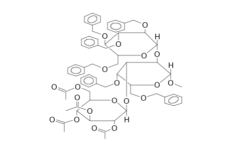 METHYL 4,6-DI-O-BENZYL-2-O-(2,3,4,6-TETRA-O-BENZYL-BETA-D-GLUCOPYRANOSYL)-3-O-(2,3,4,6-TETRA-O-ACETYL-BETA-D-GLUCOPYRANOSYL)-BETA-D-GALACTOPYRANOSIDE