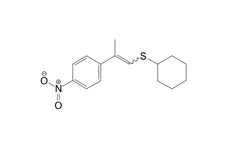 Cyclohexyl(2-(4-nitrophenyl)prop-1-en-1-yl)sulfane