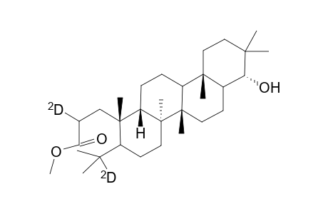 Methyl 2,4-dideuterio-22.alpha.-hydroxy-3,4-secostictan-3-oate