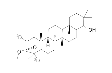 Methyl 2,4-dideuterio-22.alpha.-hydroxy-3,4-secostictan-3-oate