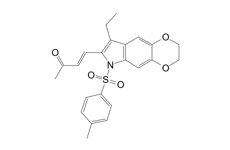 (3E)-4-[8-Ethyl-6-(4-methyl-phenyl)sulfonyl-2,3-dihydro-6H-[1,4]-dioxino[2,3-f]indol-7-yl]-but-3-en-2-one