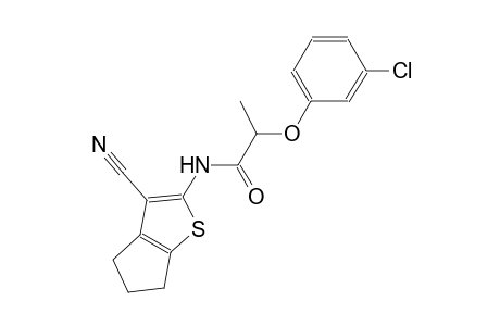 2-(3-chlorophenoxy)-N-(3-cyano-5,6-dihydro-4H-cyclopenta[b]thien-2-yl)propanamide