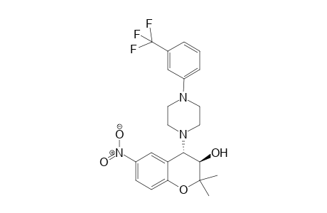 (3R,4S)-2,2-Dimethyl-6-nitro-4-(4-(3-(trifluoromethyl)phenyl)piperazin-1-yl)chroman-3-ol