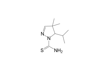 4,5-Dihydropyrazole-1-carbothioic acid, 5-isopropyl-4,4-dimethyl-, amide