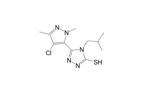 5-(4-chloro-1,3-dimethyl-1H-pyrazol-5-yl)-4-isobutyl-4H-1,2,4-triazole-3-thiol