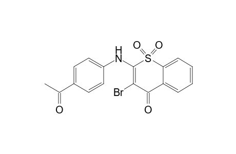 4H-1-Benzothiopyran-4-one, 2-[(4-acetylphenyl)amino]-3-bromo-, 1,1-dioxide