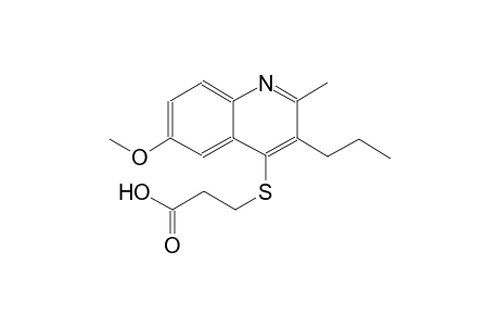 propanoic acid, 3-[(6-methoxy-2-methyl-3-propyl-4-quinolinyl)thio]-