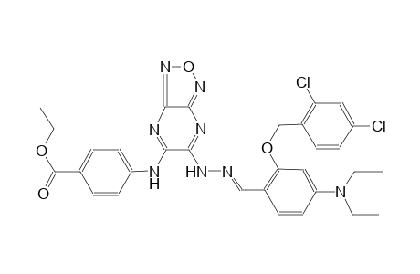 ethyl 4-[(6-{(2E)-2-[2-[(2,4-dichlorobenzyl)oxy]-4-(diethylamino)benzylidene]hydrazino}[1,2,5]oxadiazolo[3,4-b]pyrazin-5-yl)amino]benzoate