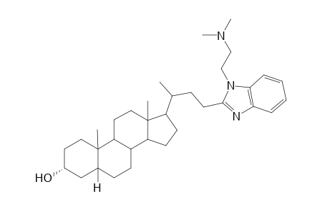 3.alpha.-Hydroxy-23-{1'-[(2"-dimethylamino)ethyl]benzimidazol-2'-yl}nor-cholane
