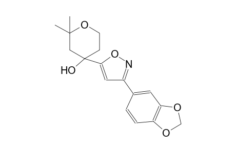 2H-pyran-4-ol, 4-[3-(1,3-benzodioxol-5-yl)-5-isoxazolyl]tetrahydro-2,2-dimethyl-