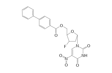 1-[2,3-Dideoxy-3-fluoro-5-O-(4-phenylbenzoyl).beta.,D-erythro-pentofuranosyl]-5-nitro-2,4(1H,3H)-pyrimidinedione