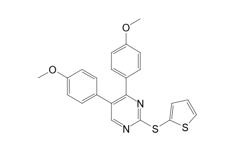 4,5-bis(p-methoxyphenyl)-2-[(2-thienyl)thio]pyrimidine