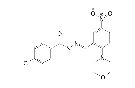 4-chloro-N'-{(E)-[2-(4-morpholinyl)-5-nitrophenyl]methylidene}benzohydrazide
