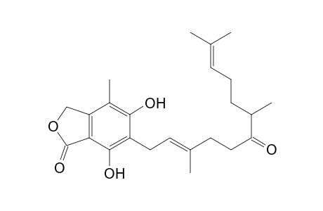 1(3H)-Isobenzofuranone, 5,7-dihydroxy-4-methyl-6-(3,7,11-trimethyl-6-oxo-2,10-dodecadienyl)-, (E)-
