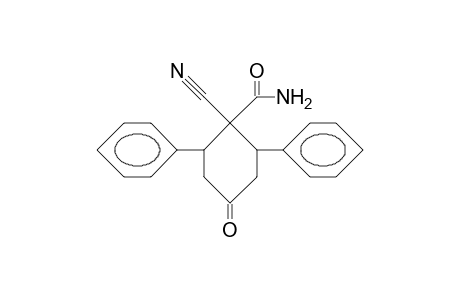 1-Cyano-4-oxo-trans-2,trans-6-diphenyl-cyclohexylcarboxamide