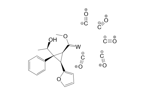 Pentacarbonyl{[(1'R*,1S*,2S*,3R*)-3-(2-furyl)-2-[1-hydroxyethyl]-2-phenylcyclopropyl]methoxymethylene}tungsten
