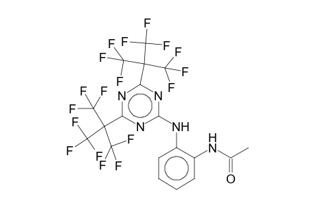 2-(2-Acetamidoanilino)-4,6-bis[2,2,2-trifluoro-1,1-bis(trifluoromethyl)ethyl]-1,3,5-triazine